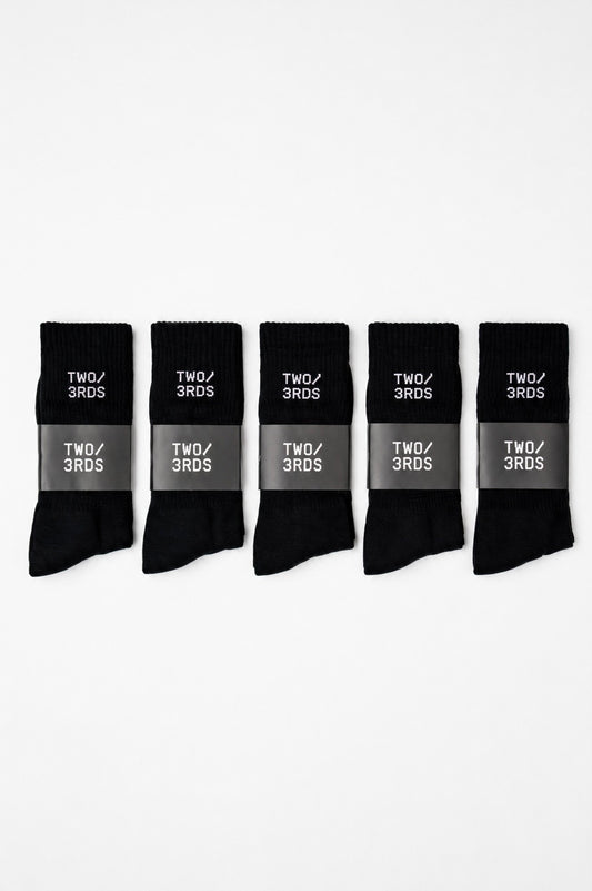 Black Crew Socks (5 Pack)