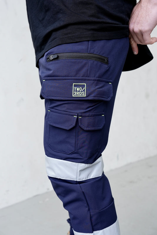 Command 2.0 Navy Hi-Vis work pants - side view